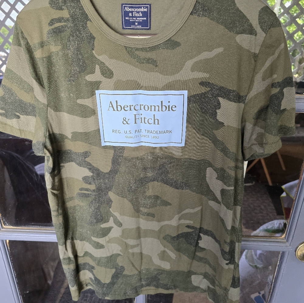 New Abercrombie & Fitch mens camouflage shirt